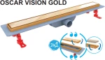 Κανάλι Ντουζιέρας Σιφών Duscheline Oscar Vision 40cm Χρυσό