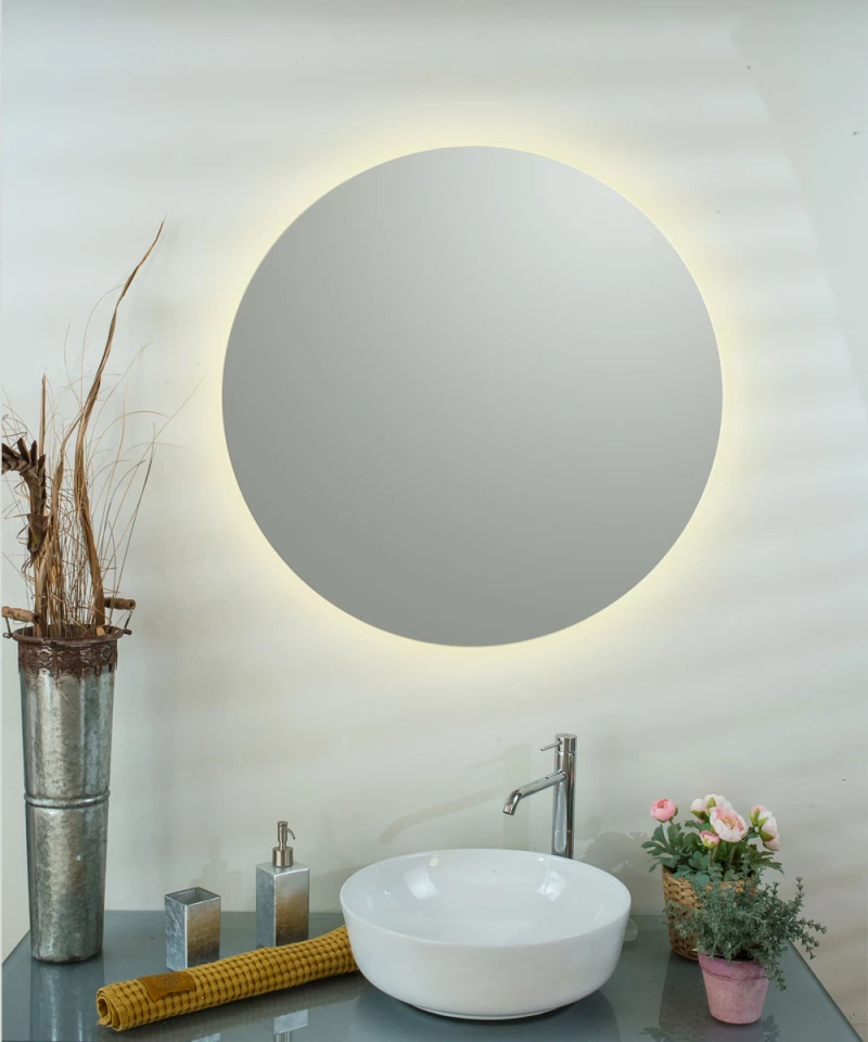 Καθρέπτης Μπάνιου Στρογγυλός Circle Φ110εκ. με Led Ροντέ