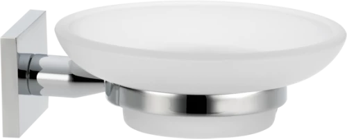 Σαπουνοθήκη Επιτοίχια Γυάλινη Verdi Delta Με Τετράγωνη Ροζέτα 3060622 Χρωμέ