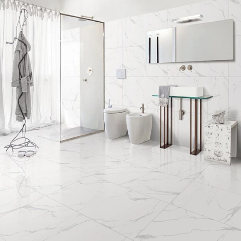 Πλακάκι Polo Carrara 60Χ120 Λευκό Γυαλιστερό Retificatto Karag