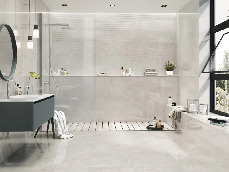 Πλακάκι Bayona Silver Natural 120Χ120 Ματ Μαρμαριζέ Γκρι Ανοιχτό