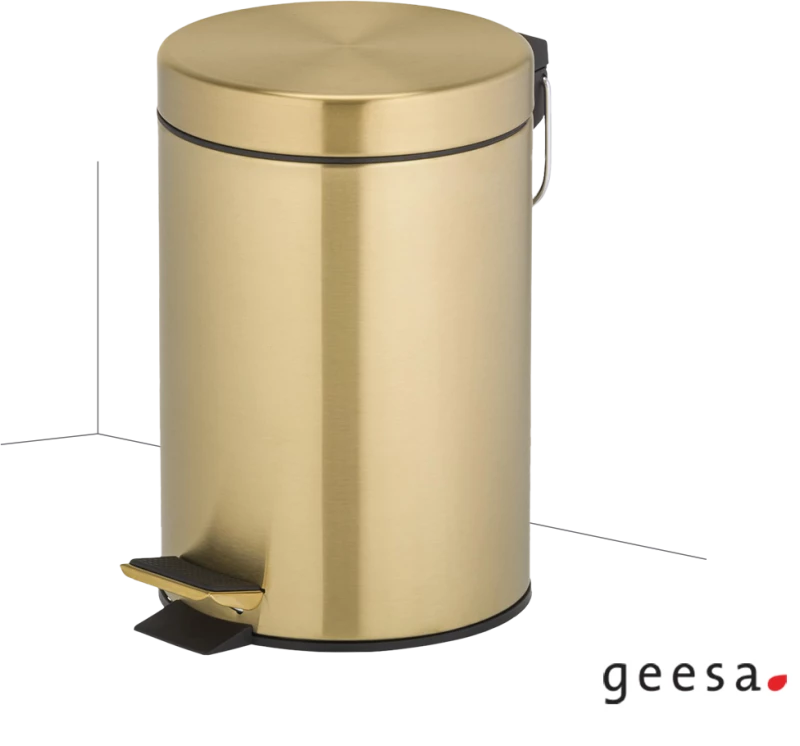 Επιδαπέδιο Χαρτοδοχείο Ορειχάλκινο Geesa 634-211 Χρυσό