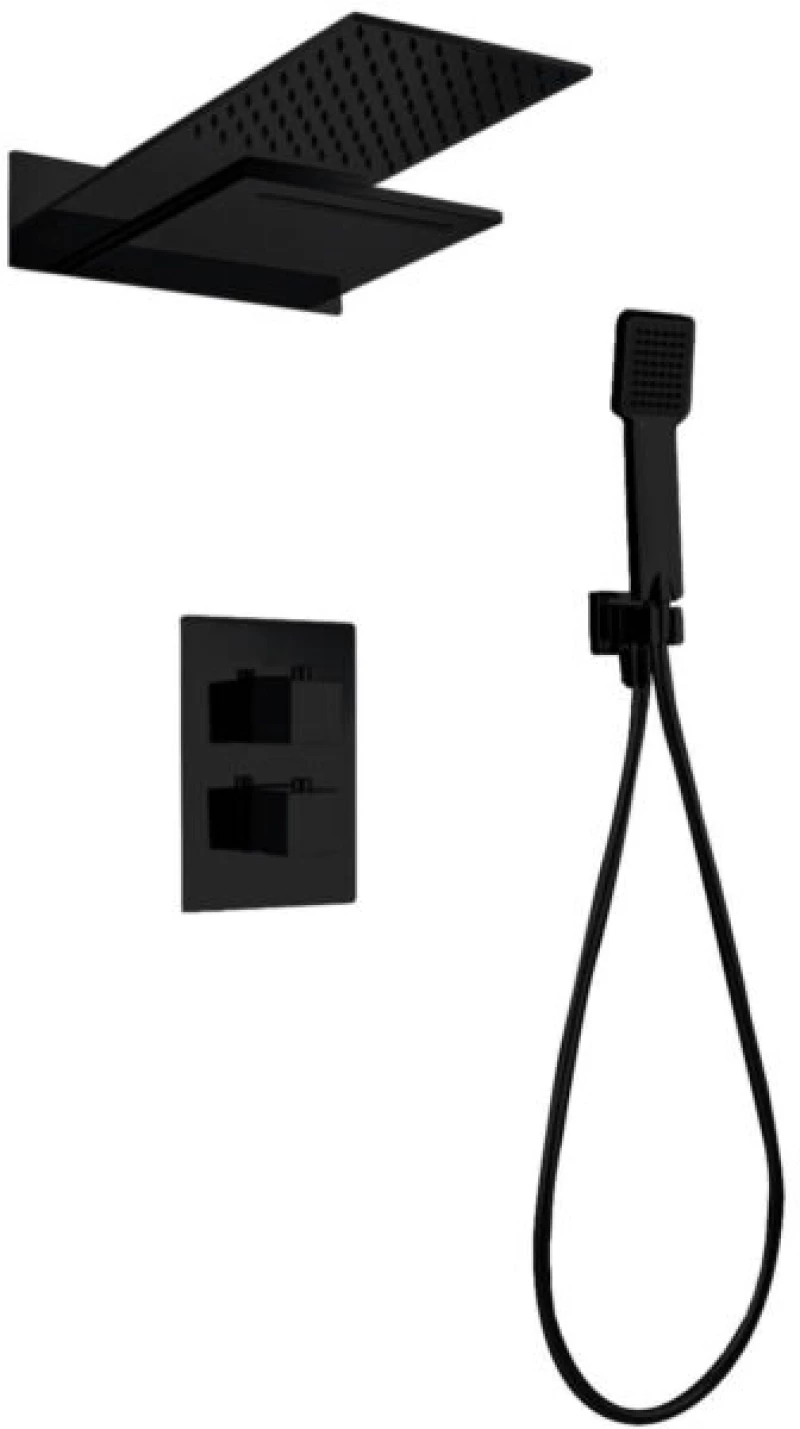 Σετ Εντοιχισμού Θερμοστατικό Excel Milagro Black Matt 173135108 Μαύρο Ματ