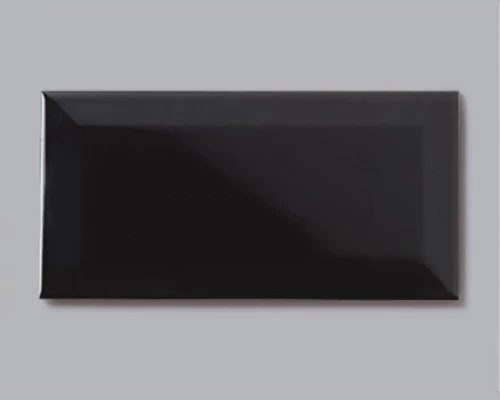 Πλακάκι Black Beveled Glossy 10x20