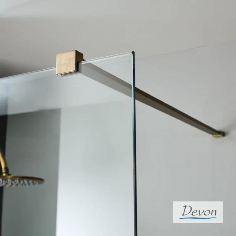 Διαχωριστικό Ντους Devon Iwis Walk In IW100C-221 100cm Χ 200cm Bronze Brushed