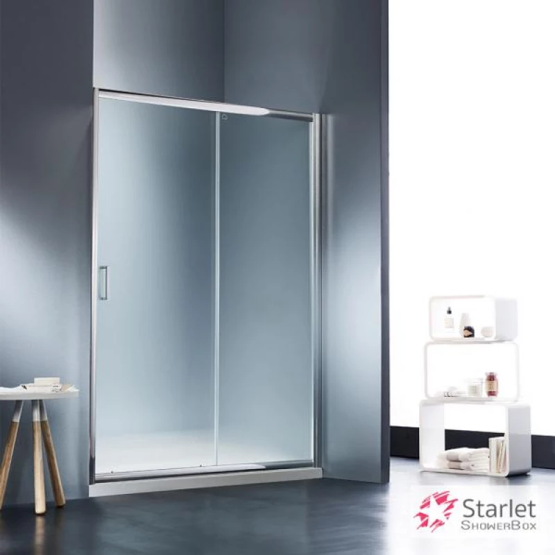Ευθύγραμμη Καμπίνα Ντουζιέρας Starlet Slider 1+1 147-151 x 180 cm Fabric Χρωμέ
