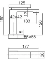 Μπαταρία Νιπτήρος IMEX PISA BDP048-1BGM BLACK GUN METAL