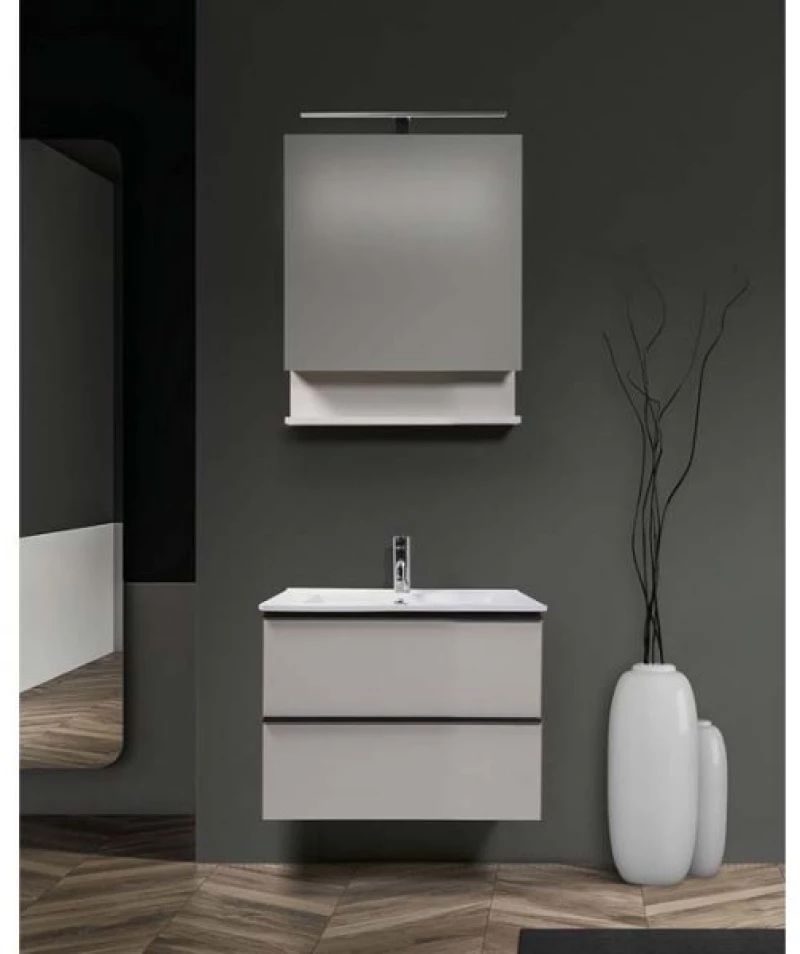 Βάση Επίπλου Μπάνιου Mabo Olia 60 cm Laminate Με Νιπτήρα Slim