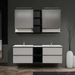 Βάση Επίπλου Μπάνιου Mabo Olia 60 cm Laminate Με Νιπτήρα Slim