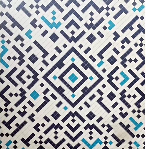 Werzalit Mosaic Blue 70x70cm