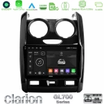 Clarion GL700 Series 8Core Android13 4+64GB Dacia Duster 2014-2018 Navigation Multimedia Tablet 9" Με Carplay & Android Auto