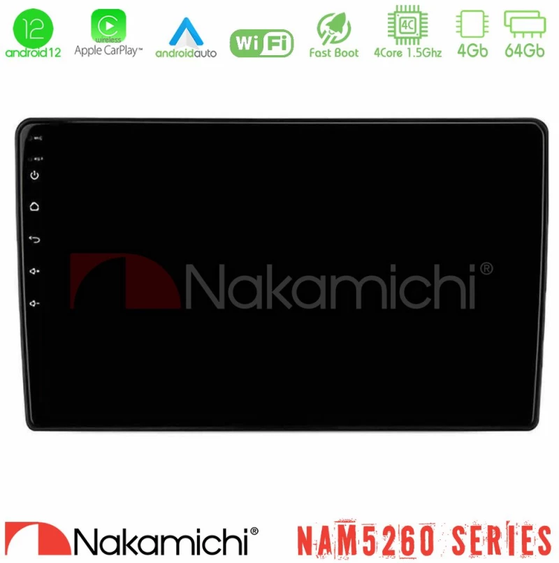 Nakamichi NAM5260 Series Alfa Romeo Mito 2008-2014 4Core Android12 4+64GB Navigation Multimedia Tablet 9" Με Carplay & Android Auto Με Carplay & Android Auto