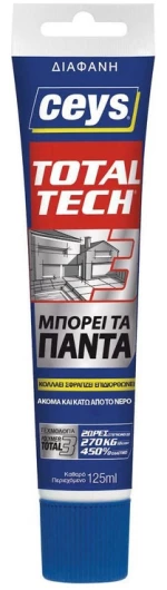 Κόλλα Συγκολλητική Μαστίχη Διάφανη Ceys Total Tech 125ml