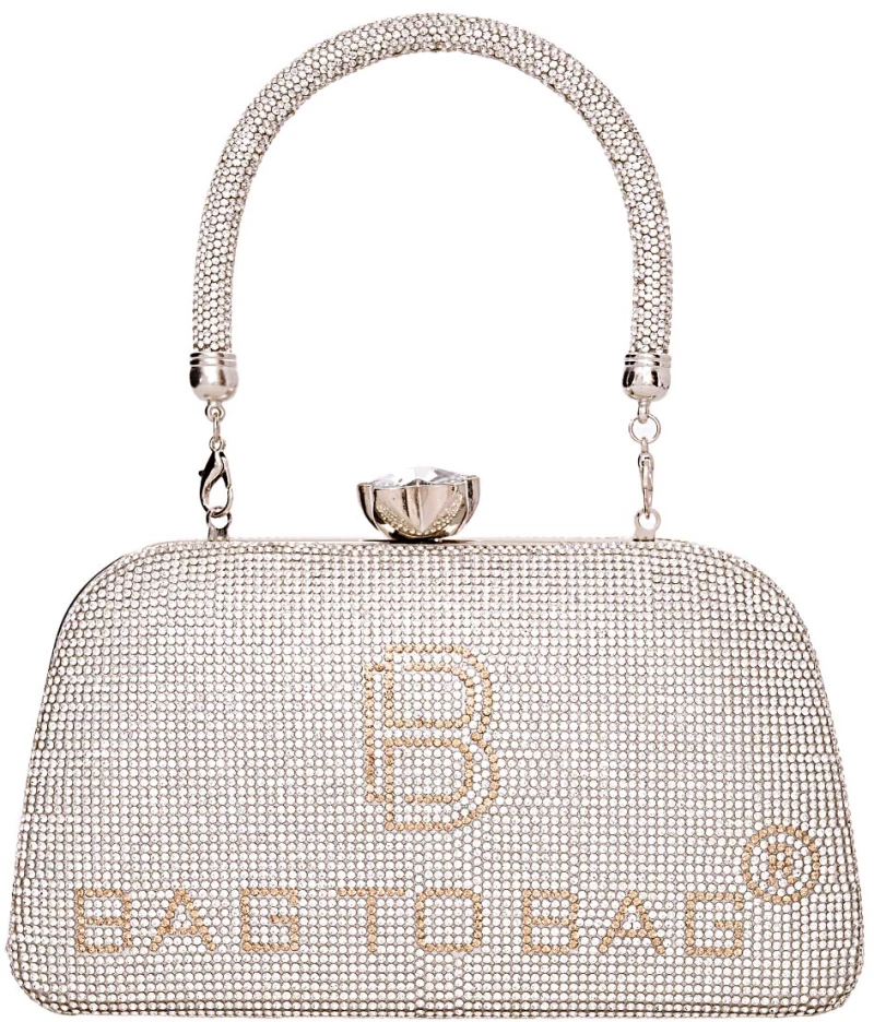 Τσάντα φάκελος clutch CK6021 - Ασημί Bag to Bag