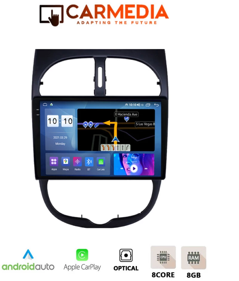 CARMEDIA CMDU8095-13 PRO PLUS TABLET 9.5'' OEM PEUGEOT 206 1998-2006