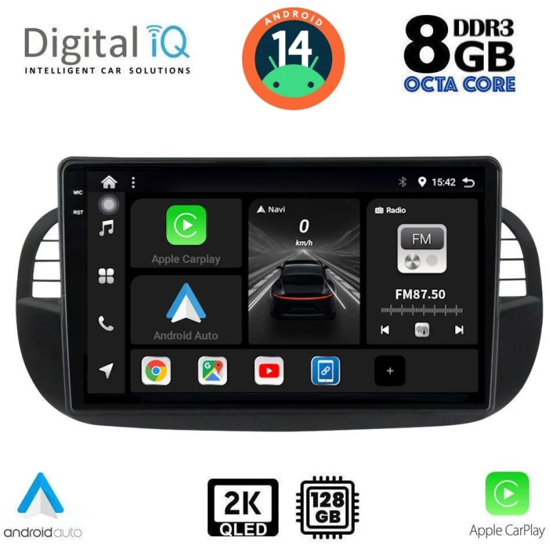 DIGITAL IQ BXF 8130_CPAA (9inc) MULTIMEDIA TABLET for FIAT 500 mod. 2007-2015