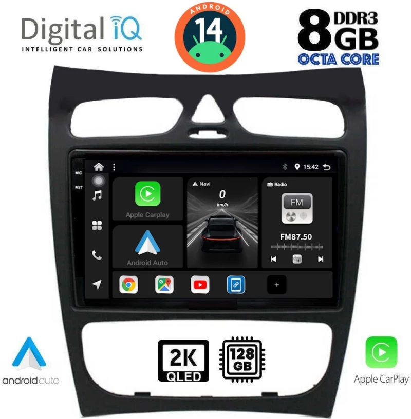 DIGITAL IQ BXF 8406_CPAA (9inc) MULTIMEDIA TABLET for MERCEDES CLK (W209) mod. 2000-2004