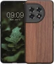 KWmobile Σκληρή Ξύλινη Θήκη με TPU Bumper - OnePlus 11 - Dark Brown / Walnut (60789.18)