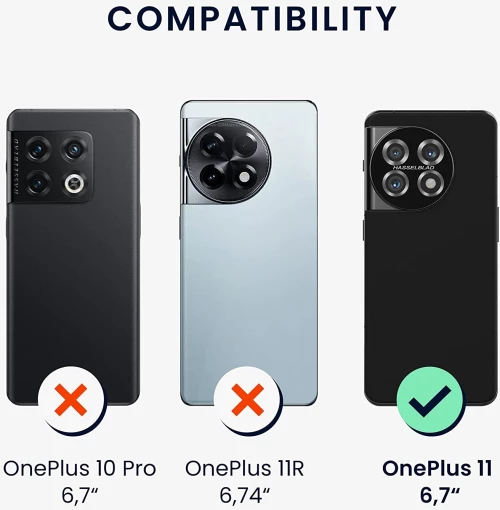 KWmobile Σκληρή Ξύλινη Θήκη με TPU Bumper - OnePlus 11 - Dark Brown / Walnut (60789.18)