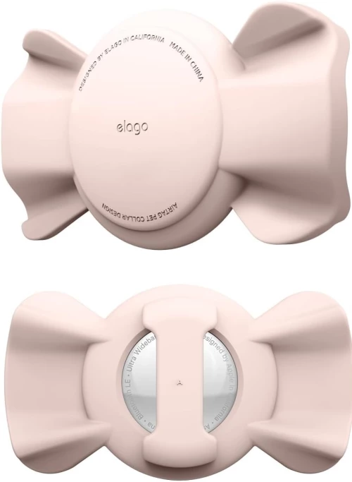 Elago Ribbon Pet Collar Case - Θήκη Premium Σιλικόνης Apple AirTag για Κολάρο Κατοικιδίων - Sand Pink (EAT-RIBBON-PET-SPK)