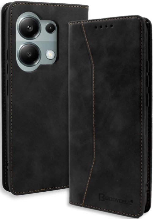 Θήκη Πορτοφόλι - Xiaomi Redmi Note 13 Pro 4G / Poco M6 Pro 4G - Bodycell Book Case - Black (5206015074912)