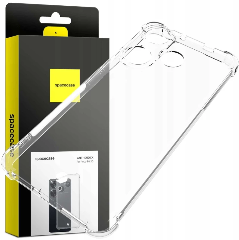Διάφανη Θήκη Σιλικόνης - Xiaomi Poco F6 - Spacecase Anti-Shock - 1mm - Clear (5905719110222)