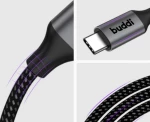 Buddi Flex - Καλώδιο Φόρτισης και Μεταφοράς Δεδομένων Type-C σε Type-C - 300cm - 60W - Black - (8719246446016)