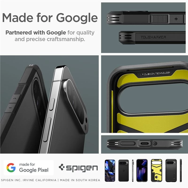 Ανθεκτική Σκληρή Θήκη - Google Pixel 9 Pro XL - Spigen Tough Armor - Black (ACS07726)