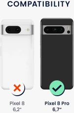 Θήκη Google Pixel 8 Pro - KWmobile TPU Case Σιλικόνης - Don't Touch My Phone / Transparent / Black (KWM000020JM003C)