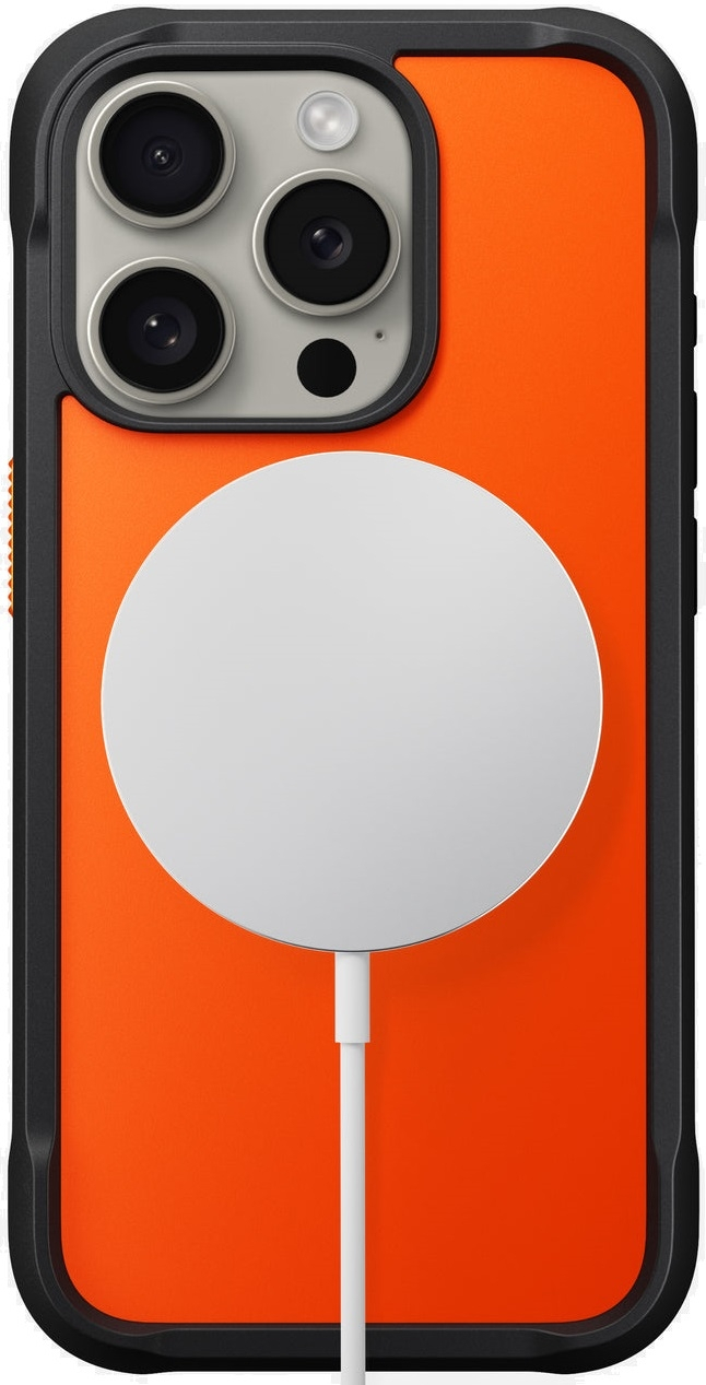 Θήκη Apple iPhone 15 Pro - Nomad Rugged Case Ανθεκτική με MagSafe - Ultra Orange (NM01670285)