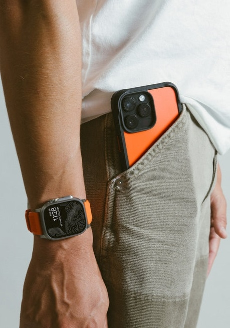 Θήκη Apple iPhone 15 Pro - Nomad Rugged Case Ανθεκτική με MagSafe - Ultra Orange (NM01670285)
