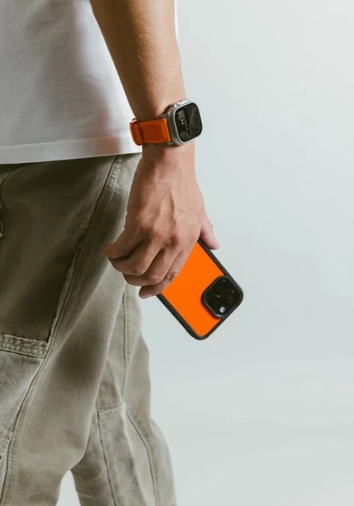 Θήκη Apple iPhone 15 Pro - Nomad Rugged Case Ανθεκτική με MagSafe - Ultra Orange (NM01670285)