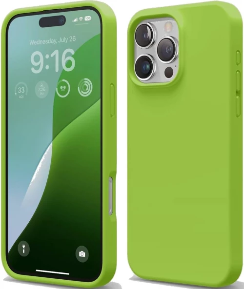 Θήκη Apple iPhone 16 Pro Max - Elago Silicone Case Premium Σιλικόνης - Lime Green (ES16SC69PRO-LIGR)