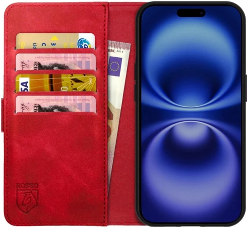 Θήκη Apple iPhone 16 Plus - Rosso Element PU Πορτοφόλι - Red (8719246453892)