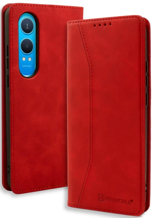 Θήκη OnePlus Nord CE4 Lite - Bodycell Book Case Πορτοφόλι - Red (5206015079177)