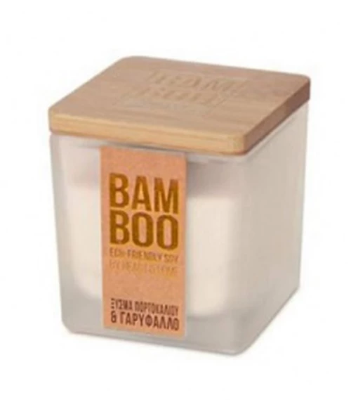 HEART & HOME ΚΕΡΙ BAMBOO 80gr ΞΥΣΜΑ ΠΟΡΤΟΚΑΛΙΟΥ & ΓΑΡΥΦΑΛΛΟ (#B01010513)