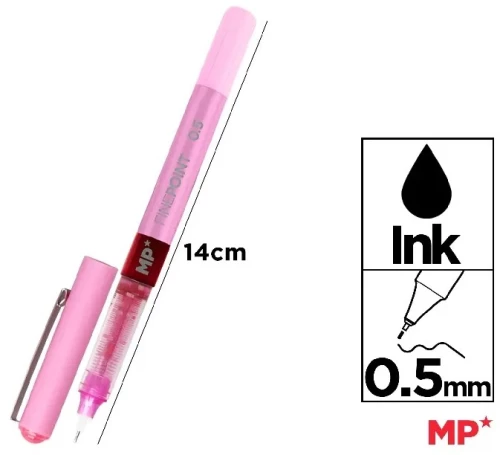 Στυλό MP διαρκείας Ballpoint 0.5mm με Ρόζ Mελάνι PE240RO-S