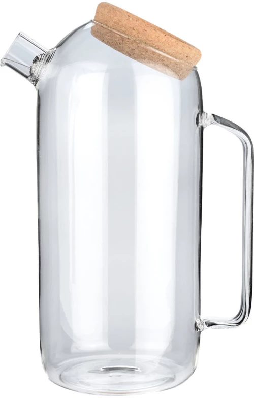 Estia Κανατα Γυαλινη 1800ml με Καπακι Φελλου