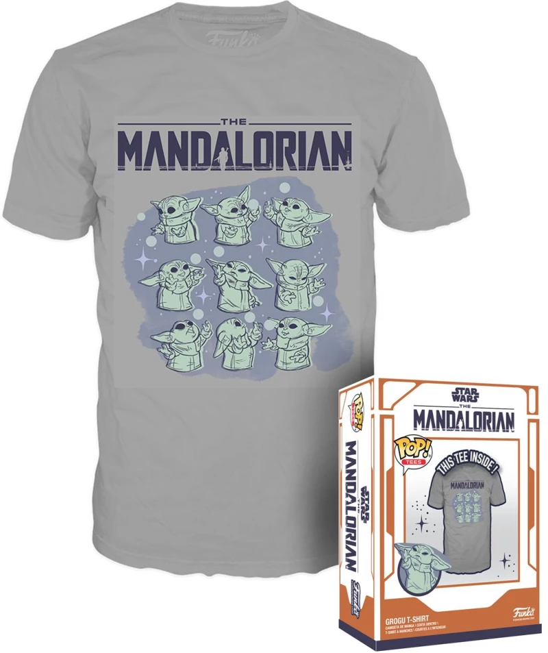 Funko Boxed Pop!tees: Star Wars: the Mandalorian - Grogu on Ship t-Shirt (m)