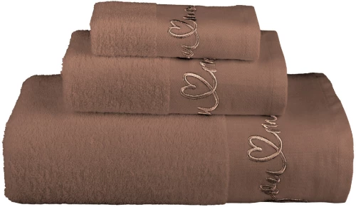 Πετσέτες Σετ 3τμχ You&Me Καφέ Borea