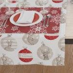Τραπεζομάντηλο Χριστουγεννιάτικο 140x220 Merry Chrιstmas Εκρού Borea