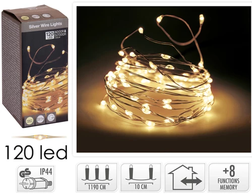 Microled 120l 8 προγράμματα μνήμη + timer θερμό λευκό 1200cm Zaros 26619 MC120MF