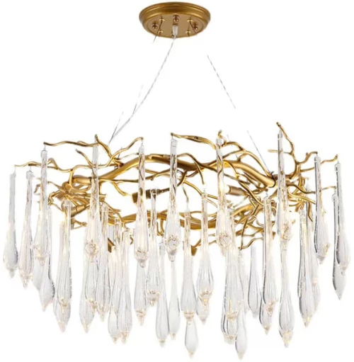 KAROL CHANDELIER 10XG9 GOLD/CRYSTALS
