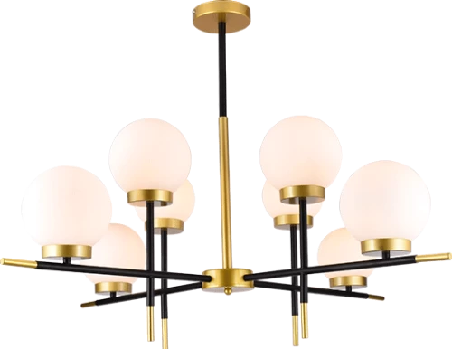JULIET CHANDELIER 8XE27 BLACK/GOLD