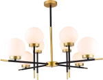 JULIET CHANDELIER 8XE27 BLACK/GOLD