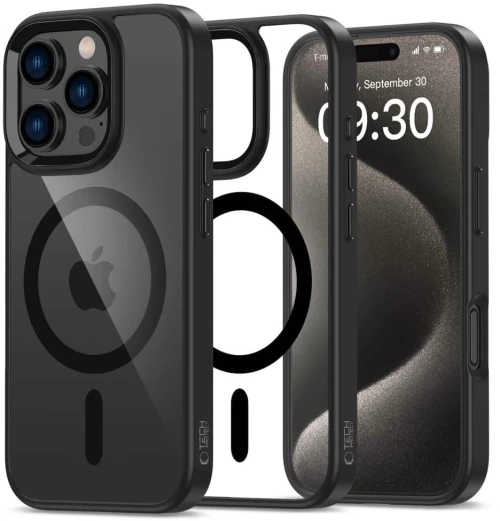 TECH-PROTECT MAGMAT MAGSAFE IPHONE 16 PRO BLACK/CLEAR