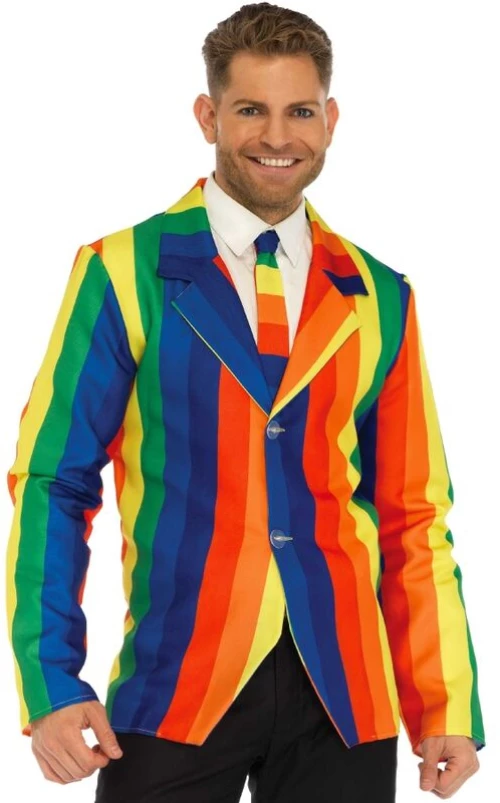 LEG AVENUE - BLAZER + TIE RAINBOW