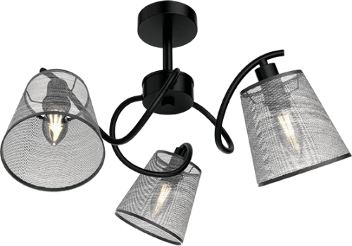 JASMINE CEILING LAMP 3XE14 BLACK