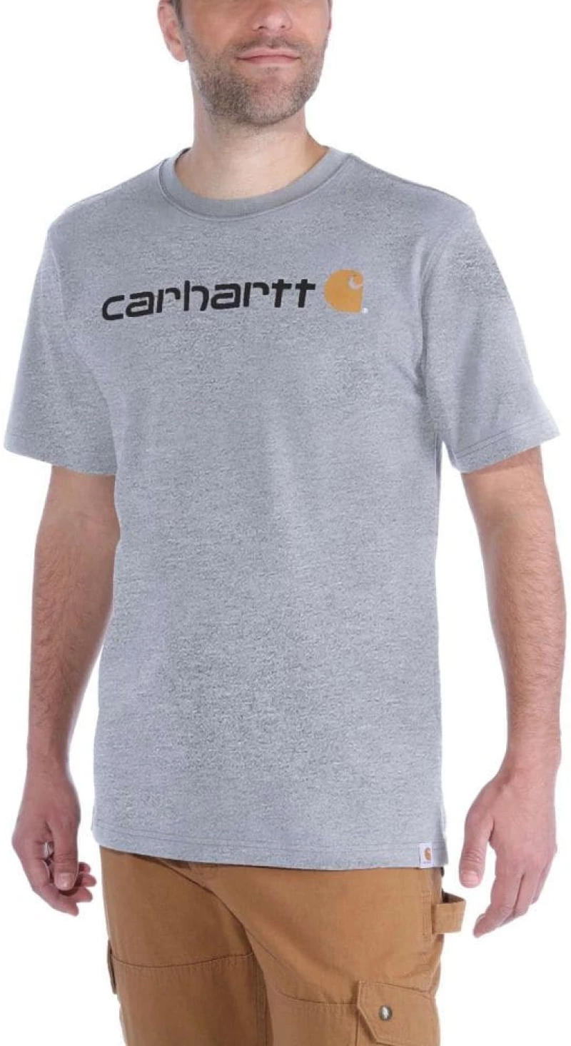 Μπλουζάκι Ανδρικό T-Shirt Core Logo Heather Grey Carhartt 103361-034