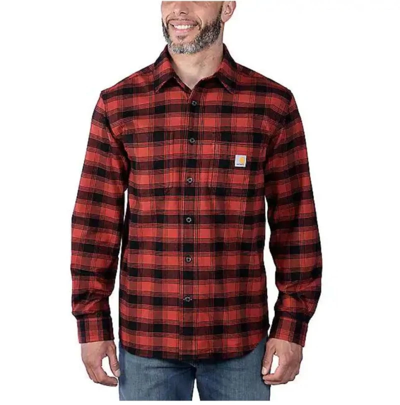 Πουκάμισο Ανδρικό Καρό Flannel Red Ochre Κόκκινο Carhartt 105945-R81